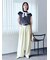 【MILA PANTS】【UVカット】クールタッチ後ろゴム２タックワイドパンツ