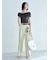 【MILA PANTS】【UVカット】クールタッチ後ろゴム２タックワイドパンツ
