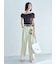 【MILA PANTS】【UVカット】クールタッチ後ろゴム２タックワイドパンツ