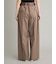 【MILA PANTS】【UVカット】クールタッチ後ろゴム２タックワイドパンツ