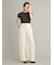 【MILA PANTS】【UVカット】クールタッチ後ろゴム２タックワイドパンツ