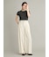 【MILA PANTS】【UVカット】クールタッチ後ろゴム２タックワイドパンツ