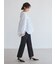 裾段差テーパードデニムパンツ