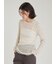 フラワーレースロングスリーブTシャツ