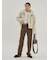 襟付きクロップドフェイクファージャケット
