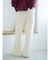 透かし編みニットパンツ