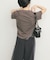 シャーリングフリルTEE