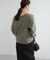 new basic　カシミヤコットンVネックチュニックニット