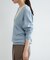 new basic　カシミヤコットンVネックチュニックニット