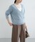 new basic　カシミヤコットンVネックチュニックニット