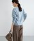 new basic　カシミヤコットンVネックチュニックニット
