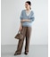 new basic　カシミヤコットンVネックチュニックニット