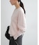 new basic　カシミヤコットンVネックチュニックニット