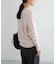 new basic　カシミヤコットンVネックチュニックニット