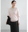 new basic　カシミヤコットンVネックチュニックニット
