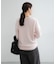 new basic　カシミヤコットンVネックチュニックニット
