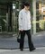 『ユニセックス』グラフチェックルーズシャツ