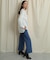 バックスリットストレートワイドパンツ