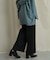 バックスリットストレートワイドパンツ