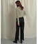 バックスリットストレートワイドパンツ