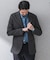 『洗濯可／防シワ』LIFE STYLE TAILOR　TRABESTグレンチェックジャケット