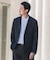 『洗濯可／防シワ』LIFE STYLE TAILOR　TRABESTグレンチェックジャケット