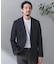 『洗濯可／防シワ』LIFE STYLE TAILOR　TRABESTグレンチェックジャケット
