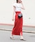 『XS・TALL展開あり』リネンライクハイウエストラップスカート