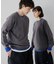 『ユニセックス』『洗濯可』ストレッチリブハイショクラインニット