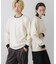 『ユニセックス』『洗濯可』ストレッチリブハイショクラインニット