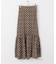 プリントロングティアードスカート