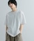『ユニセックス』ハイショクステッチデザインT(5分袖)