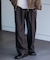 ウールライクダブルタックワイドパンツ