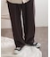 ウールライクダブルタックワイドパンツ