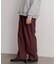 ウールライクダブルタックワイドパンツ