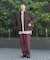 ウールライクダブルタックテーパードパンツ