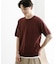 クルーネックニットショートスリーブTシャツ
