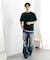 クルーネックニットショートスリーブTシャツ