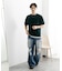クルーネックニットショートスリーブTシャツ