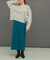 ウール混ブークレストレートスカート