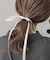 ロングサテンリボンヘアポニー
