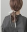 ロングサテンリボンヘアポニー