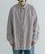 ATON　GIZA STRIPE WASHED SHIRTS