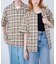 『Sサイズあり』『ユニセックス』オンブレチェックオープンカラーシャツ