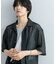 『ユニセックス』『洗濯可』アソートレースオープンカラーシャツ(5分袖)