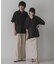 『ユニセックス』『洗濯可』アソートレースオープンカラーシャツ(5分袖)