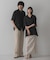 『ユニセックス』『洗濯可』アソートレースオープンカラーシャツ(5分袖)