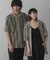 『ユニセックス』『洗濯可』アソートレースオープンカラーシャツ(5分袖)