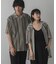 『ユニセックス』『洗濯可』アソートレースオープンカラーシャツ(5分袖)