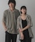 『ユニセックス』『洗濯可』アソートレースオープンカラーシャツ(5分袖)